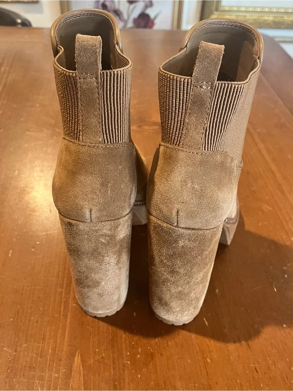 Gianni Bini RAATNA Suede Platform Ankle Boots - Brown